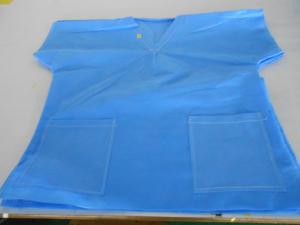 Wholesale Unisex SMMS Disposable Scrub Suits V-neck Shirt And Pants For Doctor EO Sterilized from china suppliers