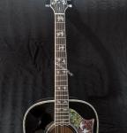 Custom Grand 41 inch Dreadnought Acoustic Guitar in Dark Brown Finish Flamed