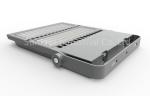 Strong Wind Resistant LED Area Flood Lights , Grey IK10 200W LED Flood Light