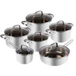 Hot Selling 12pcs Stainless Steel Cookware Set Cooking Tornado Pots And Pans