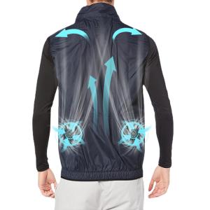 Wholesale Black Air Conditioning Clothing Fan Cooling Jacket Under Hot Weather 100% Polyester from china suppliers