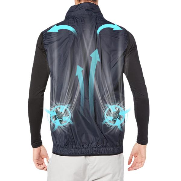 Black Air Conditioning Clothing Fan Cooling Jacket Under Hot Weather 100%