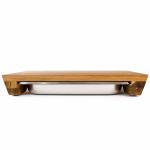 Kitchen bamboo cutting board set Cutting board set with stainless steel tray