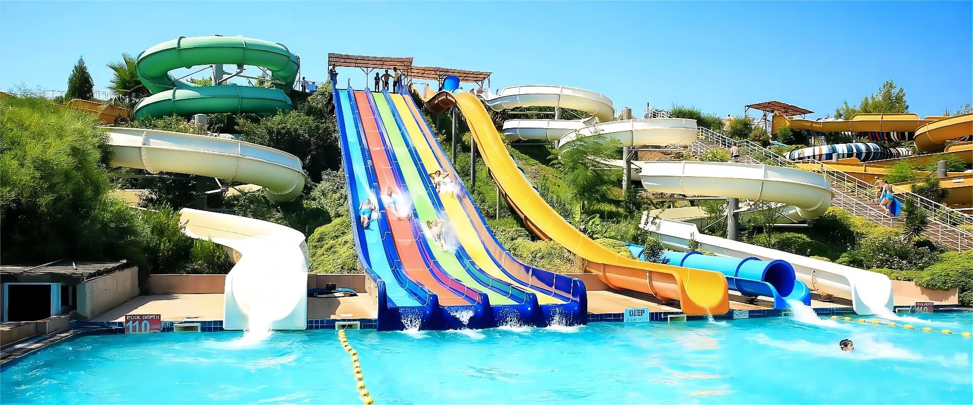 Children Water Park Aqua Toy Equipment Fiberglass Slide 5-12m Height