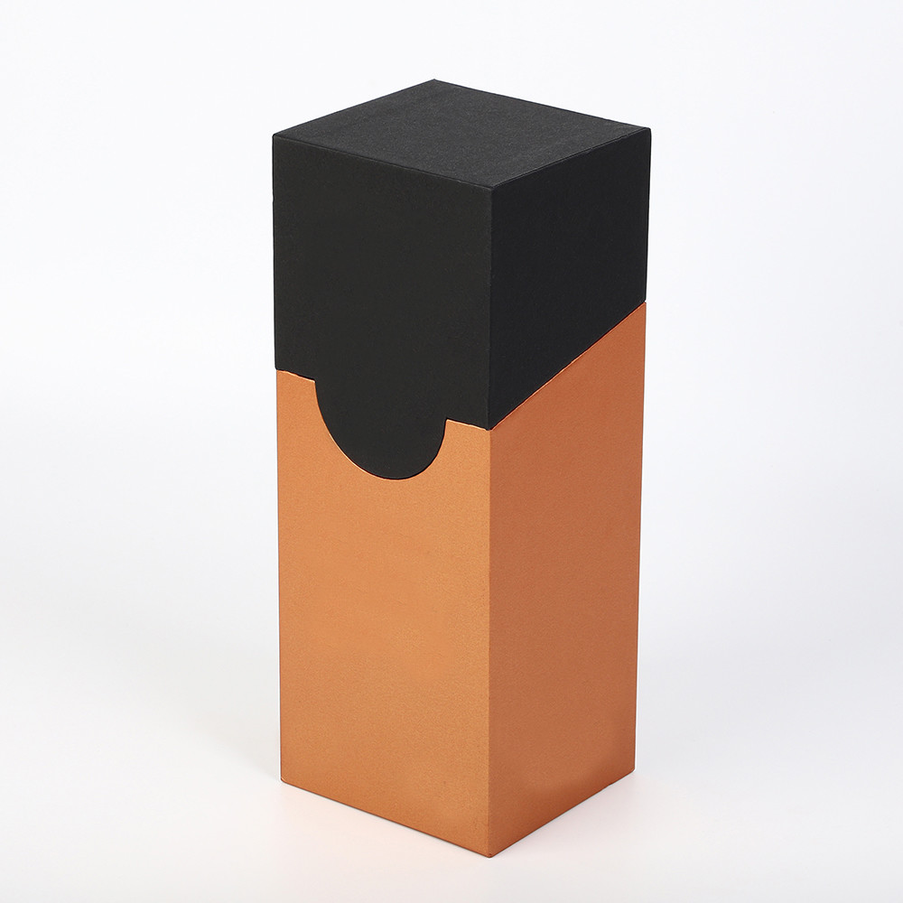 single vodka bottle packaging box Gin Rigid Magnetic Gift Box Cardboard Paper Flip Top Rose Gold wine box