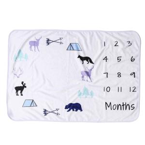 Wholesale 250 GSM Baby Monthly Milestone Blanket Fade less Machine Washable from china suppliers