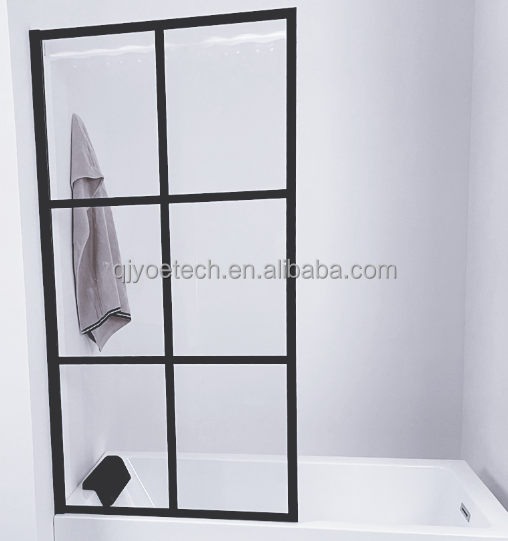 Fine Polished Edge Tempered Glass Fixed Screen for Bathroom or Living Room in Apartments