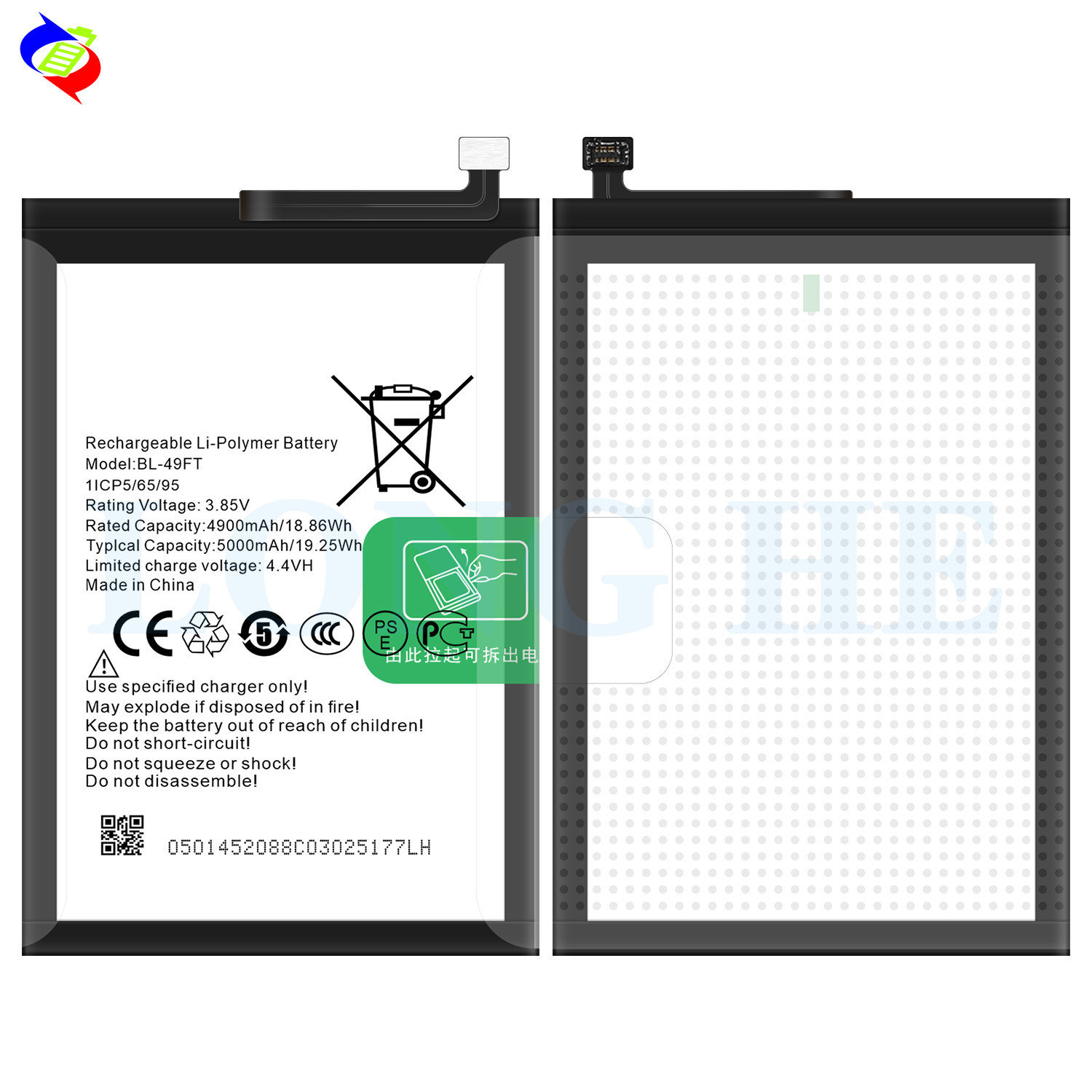 5000mAh BL-49FT KD7 mobile phone battery for Tecno Spark 5 pro battery rechargeable battery