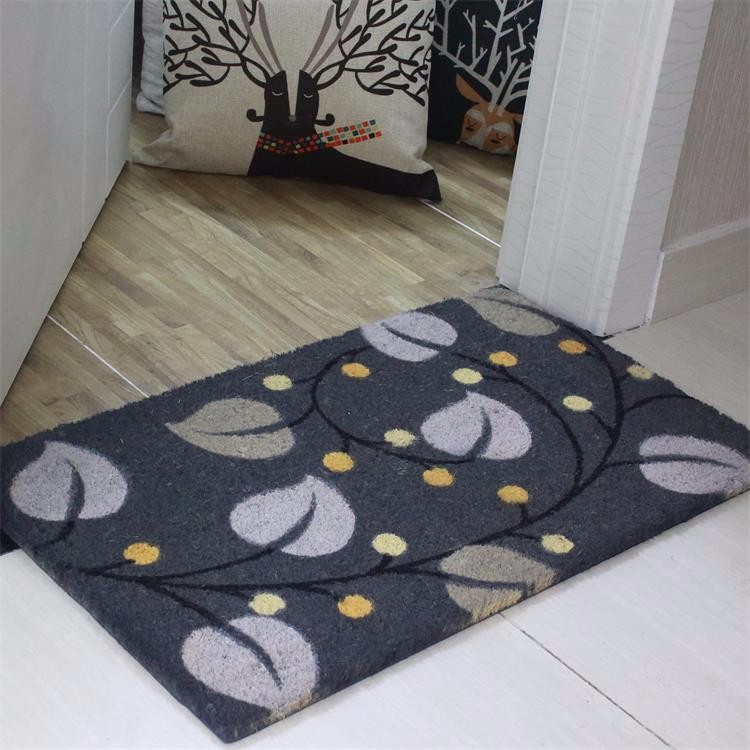 Nature Coco Fiber Printed Coir Entrance Matting , Welcome Home Doormat