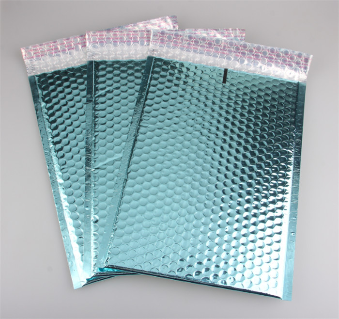 Big Volume Stand Up Metallic Bubble Mailers Silver 145x210mm #C Aluminum Foil Wrinkle Resistant