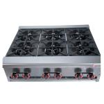 Silver Industrial Countertop Gas Burner for Easy Operation in Restaurant Kitchen