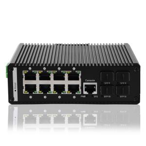 Wholesale 8 Port Gigabit Managed Industrial Poe Switch 4 Gigabit SFP Fiber Slot Port from china suppliers