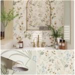 PVC Vinyl Peel And Stick Botanical Wallpaper 60cm Self Adhesive Wallpaper