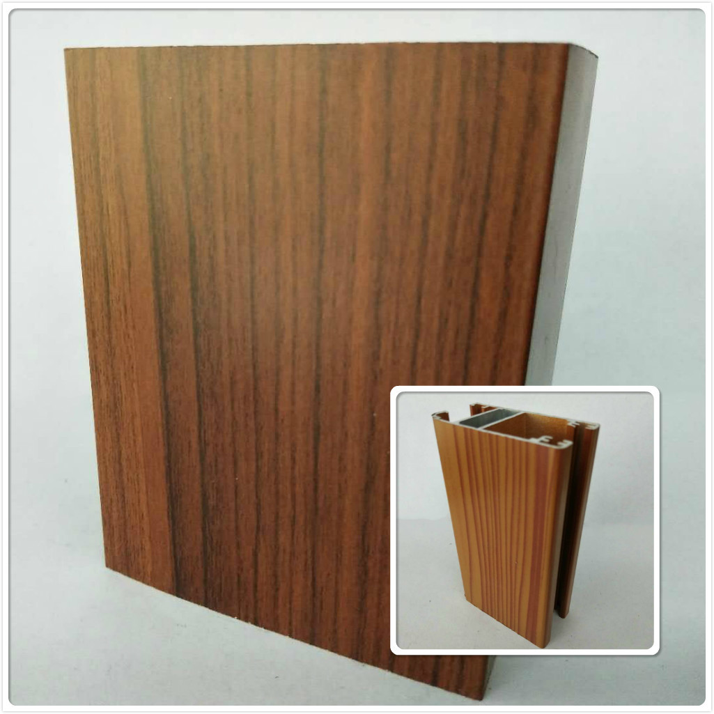 6061 T3 - T8 Wood Finish Wardrobe Aluminium Profile With Color Customized