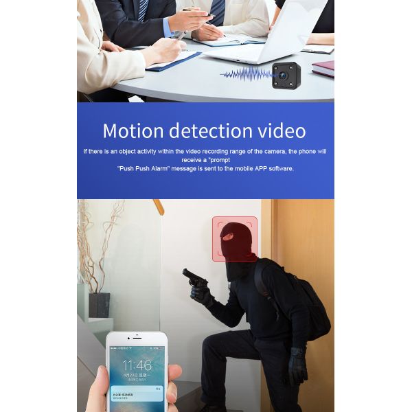 Wireless Mini Spy Hidden Camera , Wifi Nanny Camera For Home Security