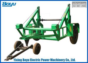 Wholesale Welded Steel 30kn - 100kN Reel Carrier Trailer For Cable Drum Hauling Reel Max Diameter 2400~3600mm from china suppliers