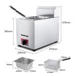 Stainless Steel 201/304 Industrial Gas Countertop Deep Fryers for Commercial