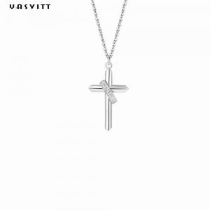 China 0.5M 1.92 Gram Sterling Silver Necklace Chains 24k Nickel Free Cross Chain Necklace on sale
