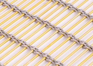 Wholesale Rose Gold Stainless Steel Grill Mesh Curtain Plain Weave Metal Mesh Screen For Stairs from china suppliers
