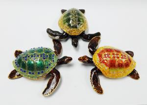 Wholesale Metal turtle jewelry box bedside turtle enamel metal jewelry box from china suppliers