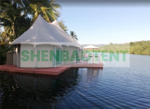 Wholesale Luxurious Hotels Steel Frame Tent Membrane Cover With Private Deck For Camping Family from china suppliers
