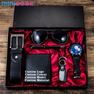 Wholesale Unisex Minibook Fashion Creative Gift Set Sunglasses Key Chains Belt Watch Wallet Pen from china suppliers