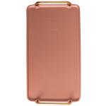 Gold Handled Serving Tray Luxury Ceramic Platter For Party At Restaurant Hotel