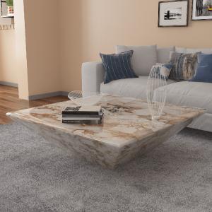 Wholesale Sintered Stone Marble Top Coffee Table Rectangle Brazil Brown Simple Modern Furniture from china suppliers