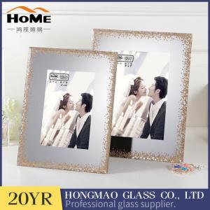 Wholesale Modern design gilitter surrouded lighted glass picture frame 4x6‘’ from china suppliers
