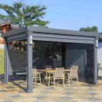 European Style Metal Frame Leisure Aluminum Louvered Pavilion For Outdoor Garden