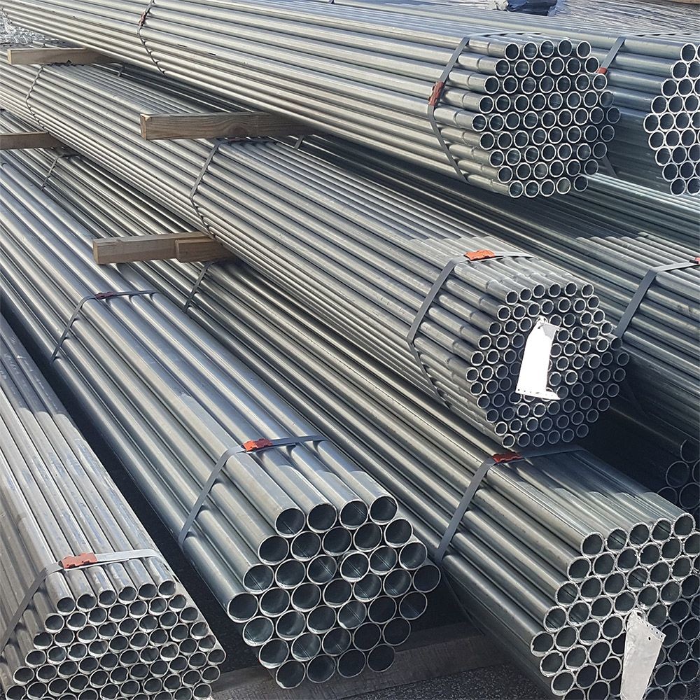 Hot Dip Galvanized Round Pipe No Break For Low Pressure Fluid Pipelines