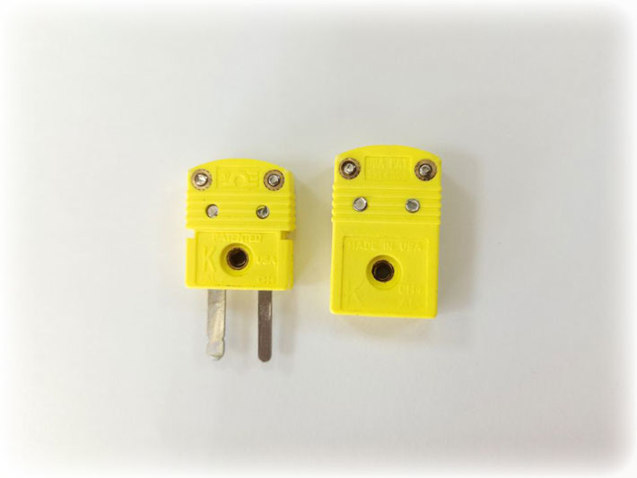Glass Filled Nylon K Type Thermocouple Connector With Wire Clip