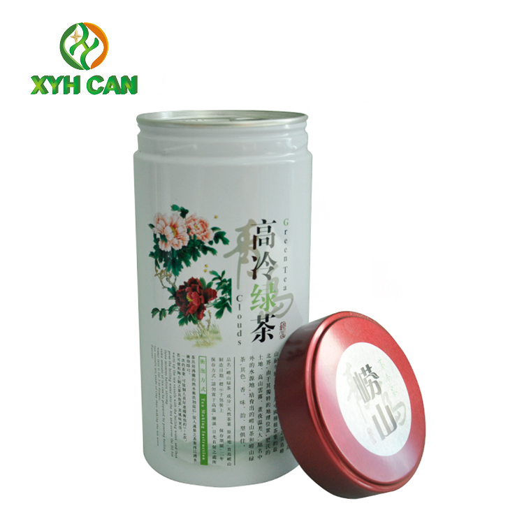 Tea Tin Can Blue And White Printed Tin Containers For Food Tea Packaging