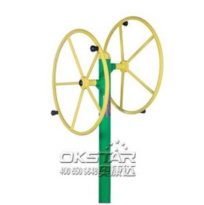 Wholesale outdoor fitness equipments steel based zinc powder coating Rotating Wheel-OK-J01A from china suppliers