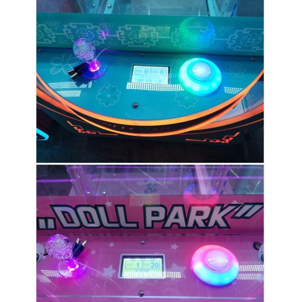Pink Gift Toy Crane Machine With Metal / Tempering Glass Material