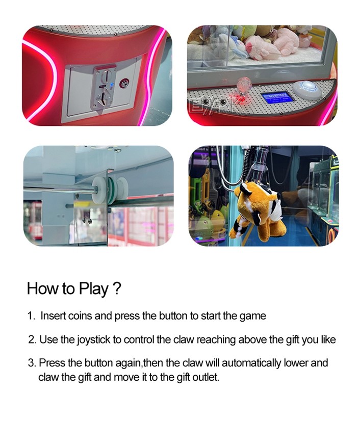 70Kg Cute Cat Coin Operated Modern Metal Crane Game Machine