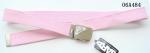 Pink Polyester Kids Web Belt Printing Nickel Satin Military Plate Buckle