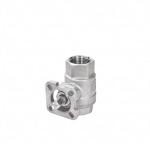 304 stainless steel two-piece high platform ball valve two-piece wire buckle