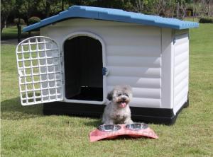 Wholesale Large Plastic Dog House Outdoor Indoor Doghouse Puppy Shelter Water Resistant Easy Assembly Sturdy Dog Kennel from china suppliers