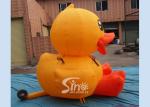 3m High Giant Inflatable Yellow Duck For Advertising On Ground For Outdoor