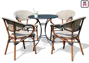 Wholesale Backyard Patio Furniture Round / Square Outdoor Dining Table With Textoline Garden Chairs from china suppliers