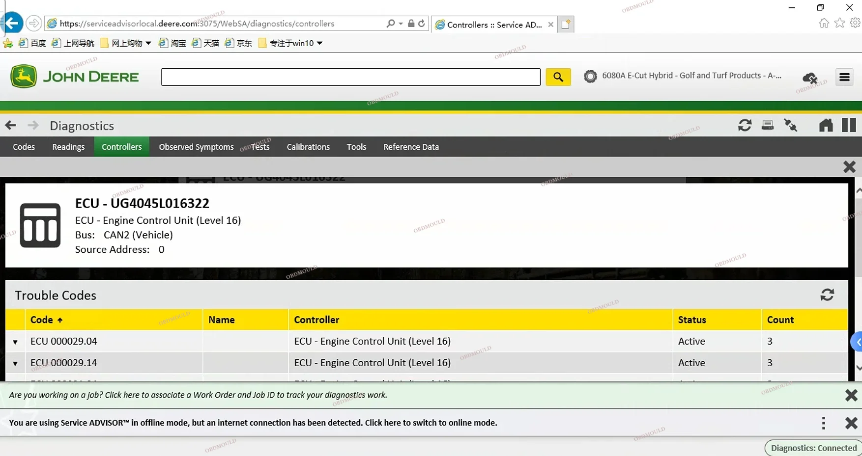 EDL V3 Agricultural and Construction Equipment Diagnostic Scanner Electronic Data Link V3 Service
