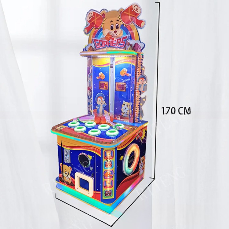 80W Hit The Frog Game Kids Arcade Machine Luxury Steady Appearance