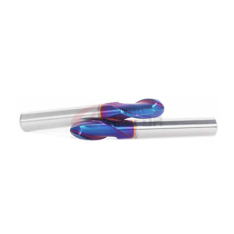 16mm 2 Flutes Carbide Ball Nose Endmill Blue Coating For Mold Steel