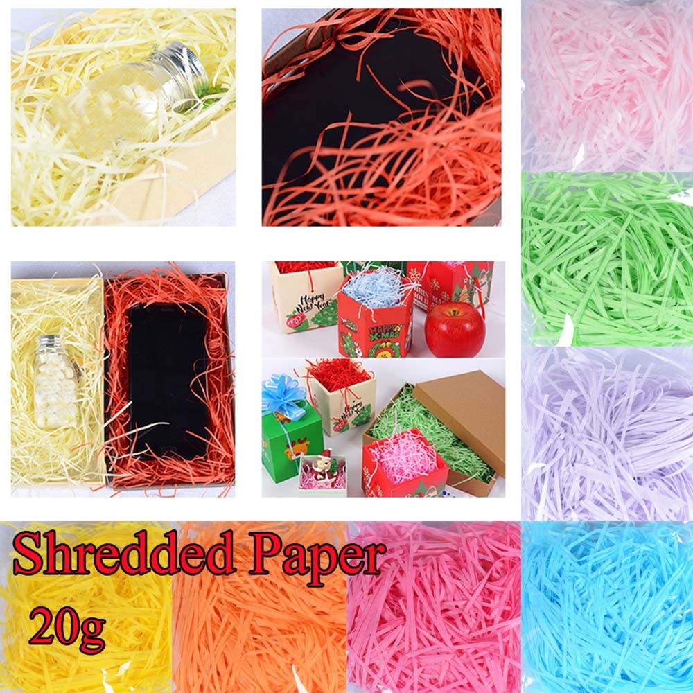 Decorative Crinkle 50g Color Shredded Paper Light Green Box Filler