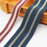 KJ20045 Blue Red Metallic 2.5cm Polyester Webbings