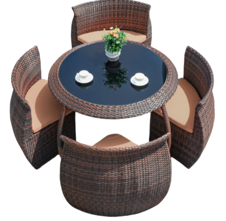 Dining Outdoor Rattan Bistro Table Set Relax Stylishly Comfortably Garden Bistro DL