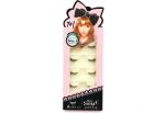 Synthetic Fiber Natural Fake Eyelashes Full Strip 5 Pairs In Tray
