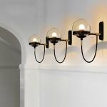 Industrial Vintage Glass Hotel Bedroom Wall Bedside Lamp