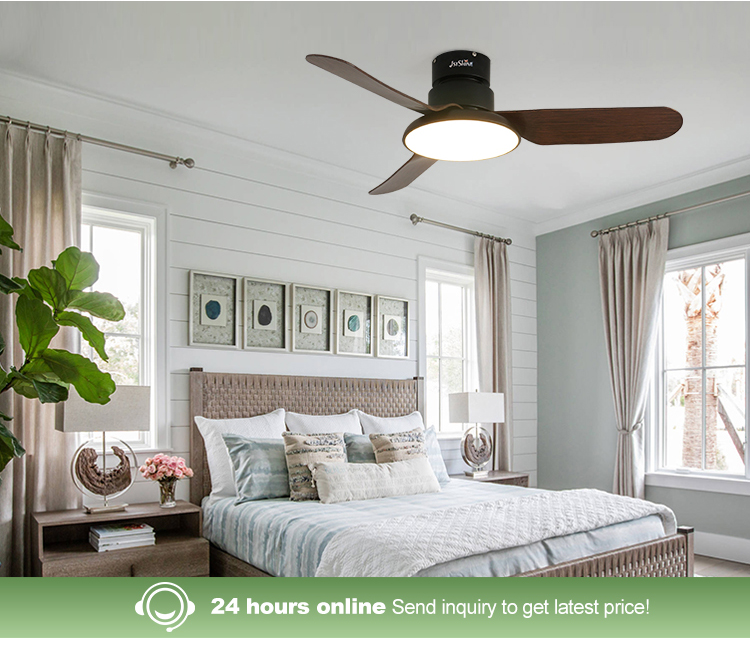 Metal Material Ceiling Fan with Low Noise DC Motor and Air Conditioning LED Lighting